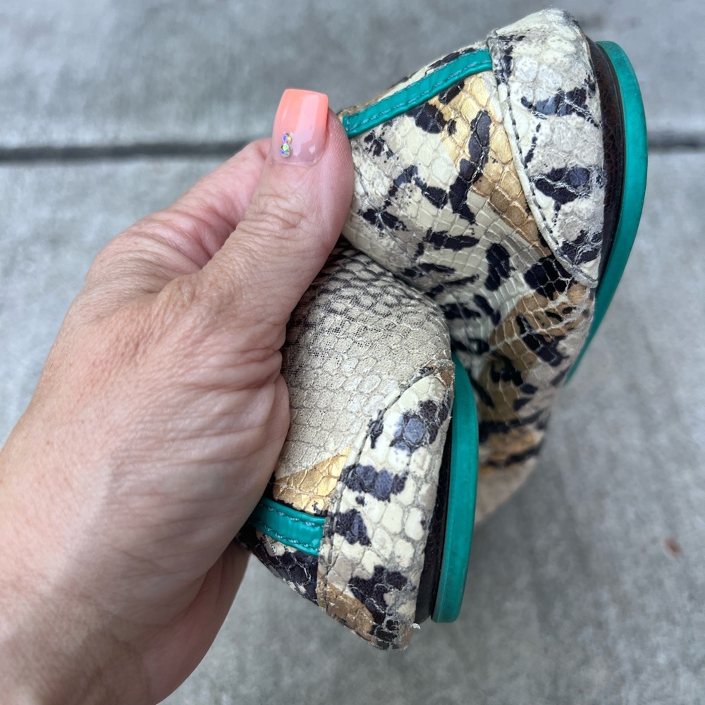 Tieks Snakeskin Patterned Ballet Flats - Picture 2 of 7